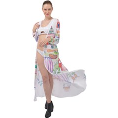 Easter Village  Maxi Chiffon Beach Wrap by ConteMonfrey