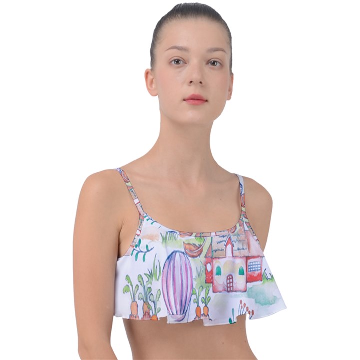 Easter Village  Frill Bikini Top