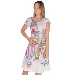 Easter Village  Classic Short Sleeve Dress by ConteMonfrey