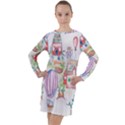 Easter Village  Long Sleeve Hoodie Dress View1