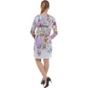 Easter Village  Long Sleeve Hoodie Dress View2