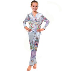 Easter Village  Kid s Satin Long Sleeve Pajamas Set by ConteMonfrey