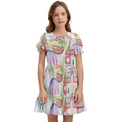 Easter Village  Kids  Puff Sleeved Dress by ConteMonfrey