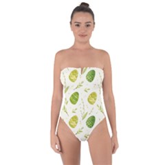 Easter Green Eggs  Tie Back One Piece Swimsuit by ConteMonfrey