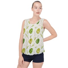 Easter Green Eggs  Bubble Hem Chiffon Tank Top by ConteMonfrey