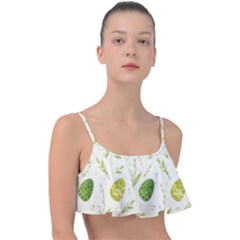 Easter Green Eggs  Frill Bikini Top by ConteMonfrey