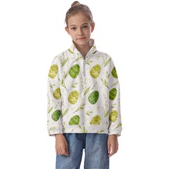 Easter Green Eggs  Kids  Half Zip Hoodie by ConteMonfrey