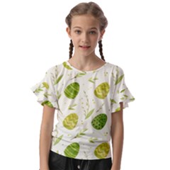 Easter Green Eggs  Kids  Cut Out Flutter Sleeves by ConteMonfrey