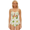 Easter Green Eggs  Knot Front One-Piece Swimsuit View1