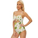 Easter Green Eggs  Knot Front One-Piece Swimsuit View2