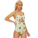 Easter Green Eggs  Knot Front One-Piece Swimsuit View3