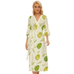 Easter Green Eggs  Midsummer Wrap Dress by ConteMonfrey