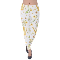 Easter Garden   Velvet Leggings by ConteMonfrey