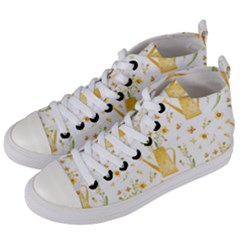 Easter Garden   Women s Mid-top Canvas Sneakers by ConteMonfrey