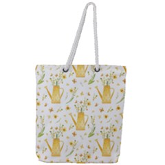 Easter Garden   Full Print Rope Handle Tote (large)