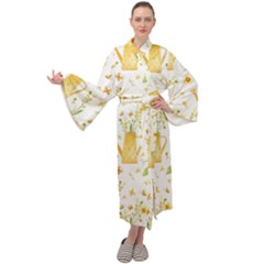 Easter Garden   Maxi Velour Kimono