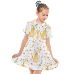 Easter Garden   Kids  Short Sleeve Shirt Dress by ConteMonfrey