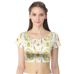 Easter Egg Short Sleeve Crop Top by ConteMonfrey