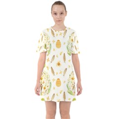 Easter Egg Sixties Short Sleeve Mini Dress by ConteMonfrey