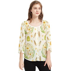 Easter Egg Chiffon Quarter Sleeve Blouse by ConteMonfrey