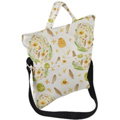 Easter Egg Fold Over Handle Tote Bag by ConteMonfrey