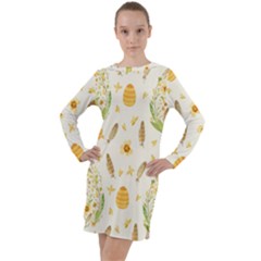 Easter Egg Long Sleeve Hoodie Dress by ConteMonfrey