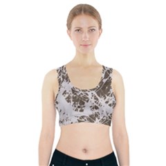 Botanical Motif Drawing Design Sports Bra With Pocket by dflcprintsclothing