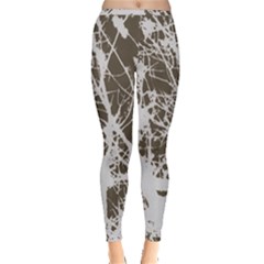 Botanical Motif Drawing Design Inside Out Leggings