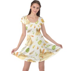 Cute Rabbits - Easter Spirit  Cap Sleeve Dress by ConteMonfrey