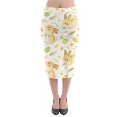 Cute Rabbits - Easter Spirit  Midi Pencil Skirt by ConteMonfrey