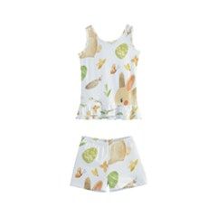 Cute Rabbits - Easter Spirit  Kids  Boyleg Swimsuit by ConteMonfrey