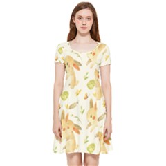 Cute Rabbits - Easter Spirit  Inside Out Cap Sleeve Dress by ConteMonfrey