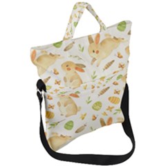 Cute Rabbits - Easter Spirit  Fold Over Handle Tote Bag by ConteMonfrey