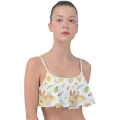 Cute Rabbits - Easter Spirit  Frill Bikini Top by ConteMonfrey