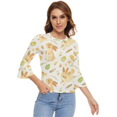 Cute Rabbits - Easter Spirit  Bell Sleeve Top