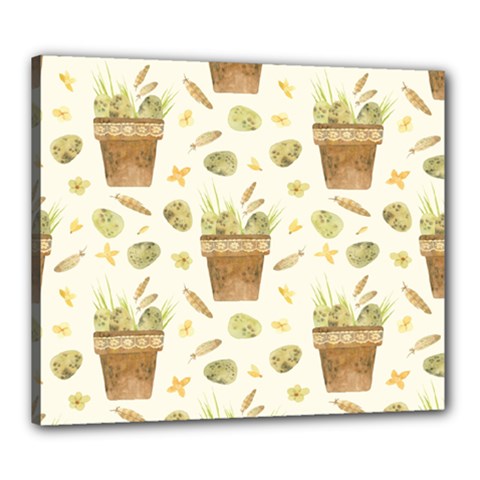 Plant Pot Easter Canvas 24  X 20  (stretched) by ConteMonfrey