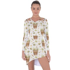 Plant Pot Easter Asymmetric Cut-out Shift Dress by ConteMonfrey