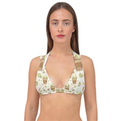 Plant Pot Easter Double Strap Halter Bikini Top by ConteMonfrey