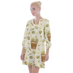 Plant Pot Easter Open Neck Shift Dress by ConteMonfrey