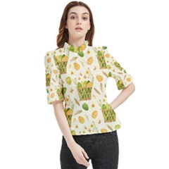 Easter Eggs   Frill Neck Blouse