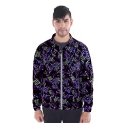 Abstract Collage Random Pattern Men s Windbreaker