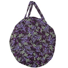 Abstract Collage Random Pattern Giant Round Zipper Tote by dflcprintsclothing