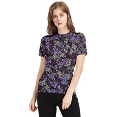 Abstract Collage Random Pattern Women s Short Sleeve Rash Guard by dflcprintsclothing