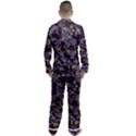 Abstract Collage Random Pattern Men s Long Sleeve Satin Pajamas Set View2