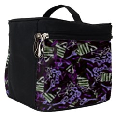 Abstract Collage Random Pattern Make Up Travel Bag (small)