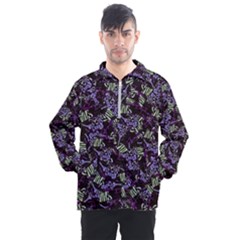 Abstract Collage Random Pattern Men s Half Zip Pullover by dflcprintsclothing