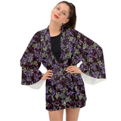 Abstract Collage Random Pattern Long Sleeve Kimono by dflcprintsclothing