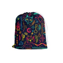 Sketch Graphic Illustration Drawstring Pouch (large) by Vaneshart