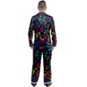 Sketch graphic illustration Men s Long Sleeve Satin Pajamas Set View2