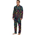 Sketch graphic illustration Men s Long Sleeve Velvet Pocket Pajamas Set View3